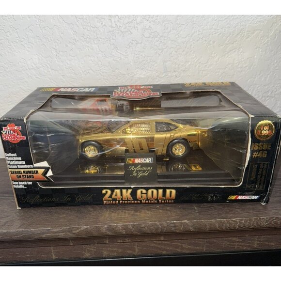 1/24 RACING CHAMPIONS #10 Ricky Rudd 24K GOLD NASCAR 1999 Limited Issue #4G - Picture 1 of 10